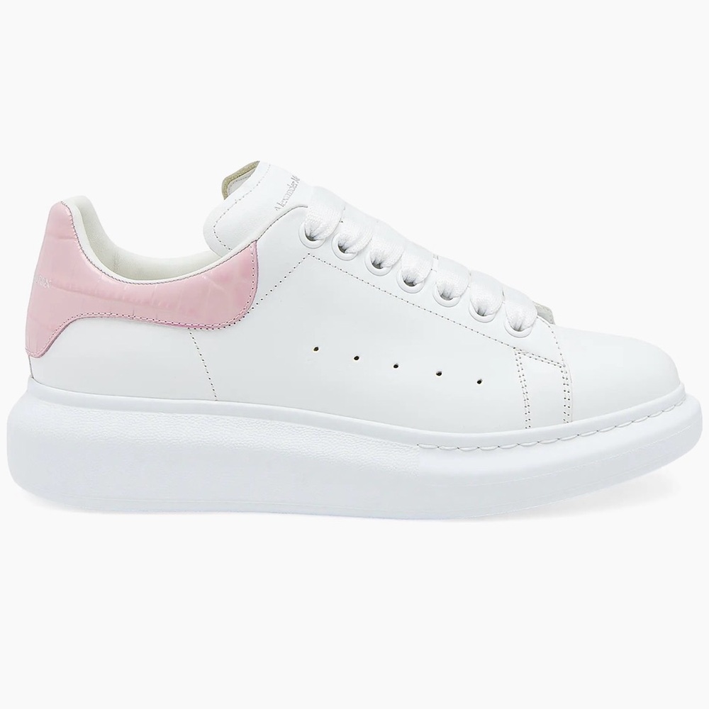 Alexander McQueen White and light Pink Sneakers